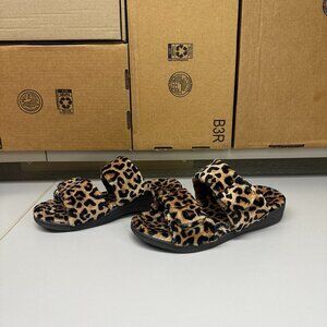 Vionic Dessie Slipper - leopard - size 9